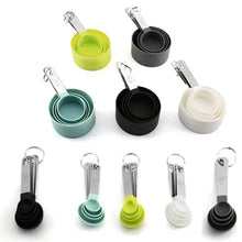 8pcs Measuring Cups Spoons Set For Baking Cake Pastry Cooking Utensils Stainless Steel Handle (random Color)