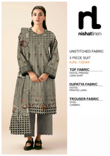 Nishat Linen 3 Piece Digital Printed Lawn Ladies Unstitched Suit New Collection