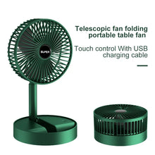 Rechargeable – Portable Telescopic Folding Fan | Usb Foldable | Table Desk Fan | Telescopic Design Floor | 3 Speeds Adjustable Height Fan (random Color)