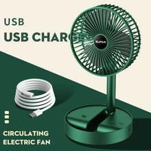 Rechargeable – Portable Telescopic Folding Fan | Usb Foldable | Table Desk Fan | Telescopic Design Floor | 3 Speeds Adjustable Height Fan (random Color)