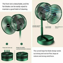 Rechargeable – Portable Telescopic Folding Fan | Usb Foldable | Table Desk Fan | Telescopic Design Floor | 3 Speeds Adjustable Height Fan (random Color)